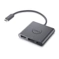 Miniatyrbild 3 av 7: Dell Adapter USB-C till HDMI/DP med Power Pass-Through - Videoadapter - 24-stifts USB-C hane till HDMI, DisplayPort, USB-C (endast ström) hona - 18 cm