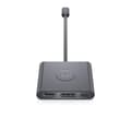 Miniatyrbild 4 av 7: Dell Adapter USB-C till HDMI/DP med Power Pass-Through - Videoadapter - 24-stifts USB-C hane till HDMI, DisplayPort, USB-C (endast ström) hona - 18 cm
