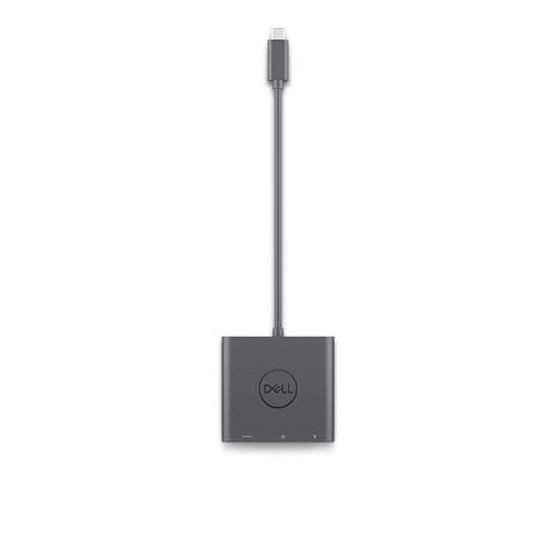 Dell Adapter USB-C till HDMI/DP med Power Pass-Through - Videoadapter - 24-stifts USB-C hane till HDMI, DisplayPort, USB-C (endast ström) hona - 18 cm