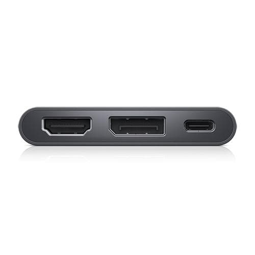 Dell Adapter USB-C till HDMI/DP med Power Pass-Through - Videoadapter - 24-stifts USB-C hane till HDMI, DisplayPort, USB-C (endast ström) hona - 18 cm