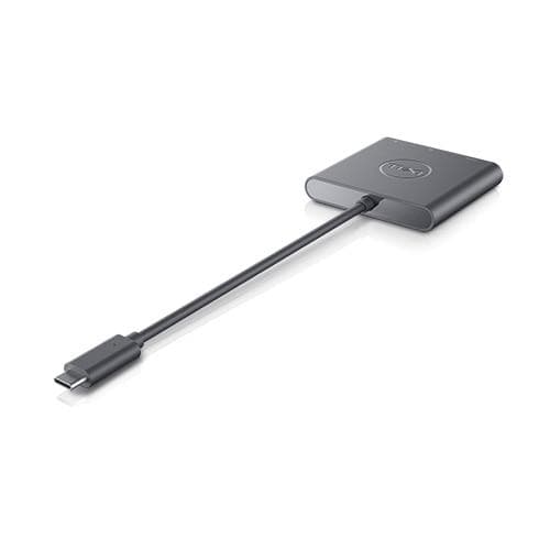Dell Adapter USB-C till HDMI/DP med Power Pass-Through - Videoadapter - 24-stifts USB-C hane till HDMI, DisplayPort, USB-C (endast ström) hona - 18 cm