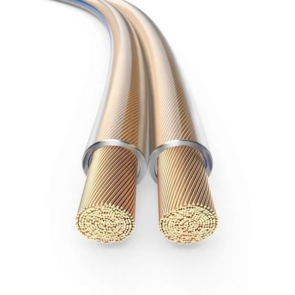 PureLink Høyttalerkabel 2 x 4,0mm² (99,9% OFC rent kobber 0,10 mm) Hifi høyttalerkabel, 20m, transparent -