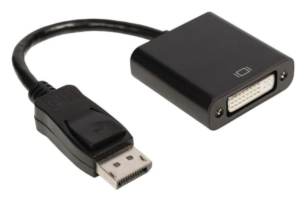 Valueline VLCB37250B02 Displayport Adapter Kabel Displayport Hane - Dvi-d 24 + 1 Pin Hona 0,20 M Svart