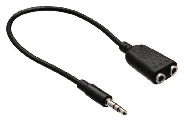 Valueline VLAB22100B02 Jack Stereo Audio Splitter-kabel 3,5 mm hane - 2x 3,5 mm hona 0,20 M svart