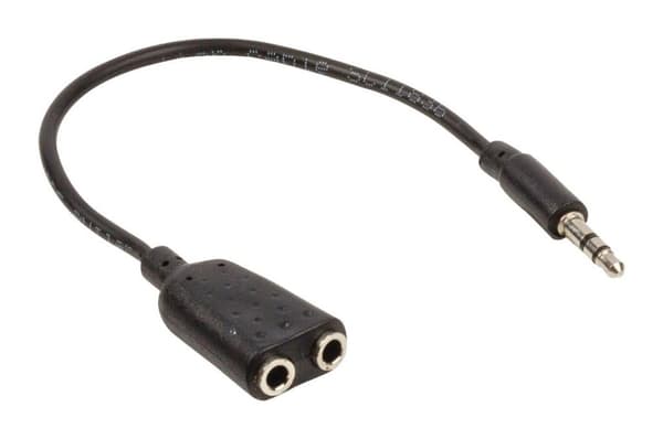 Valueline VLAP22100B02 Jack Stereo Audio Splitter-kabel 3,5 mm hane - 2x 3,5 mm hona 0,20 M svart