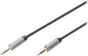 DIGITUS - Lydkabel - Stereo Mini Jack Han til Stereo Mini Jack Han - 1 m - Dobbeltisolering - Sort