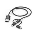 Miniatyrbild 3 av 4: Multi Laddkabel 3-i-1 Svart 1,5m