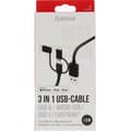 Miniatyrbild 4 av 4: Multi Laddkabel 3-i-1 Svart 1,5m