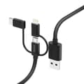 Miniatyrbild 1 av 4: Multi Laddkabel 3-i-1 Svart 1,5m