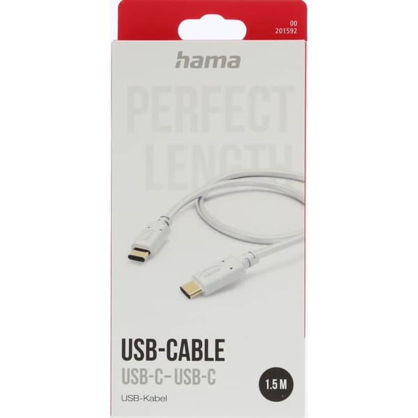 Ladekabel USB-C Hvit 1.5m