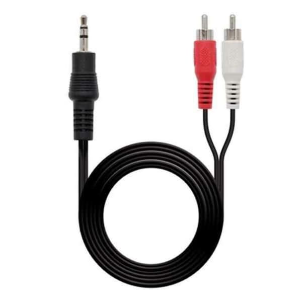 Lydjack (3,5 mm) til 2 RCA-kabel NANOCABLE 10.24.0301 (0,5M)