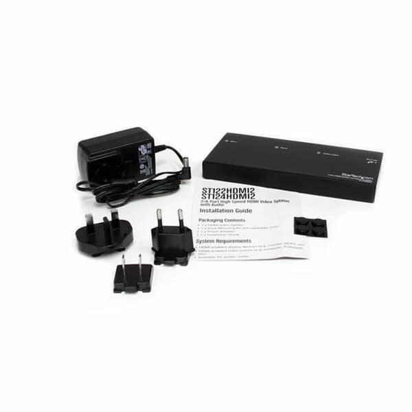 HDMI- liitin Startech ST122HDMI2 Musta