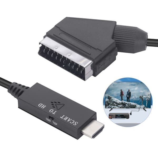 Scart til HDMI-omformer med støtte for 1080p