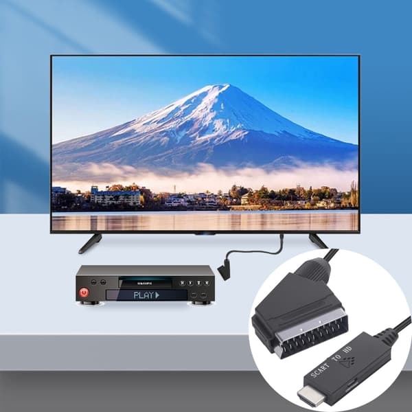 Scart til HDMI-omformer med støtte for 1080p