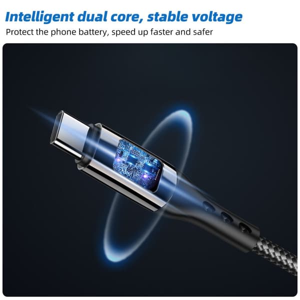INF USB C-hurtigladekabel PD 100 W Sort 1 m