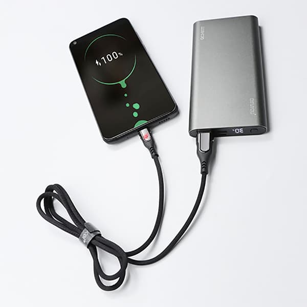 INF USB-C hurtigladekabel Sort 1.2 m