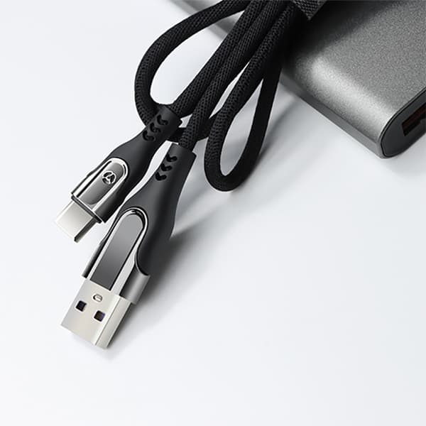 INF USB-C hurtigladekabel Sort 1.2 m