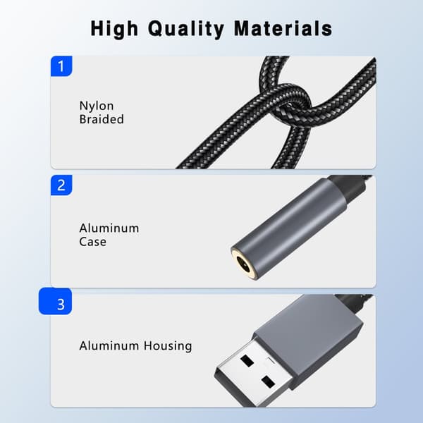 INF USB til 3,5 mm (hun) lydadapter Grå