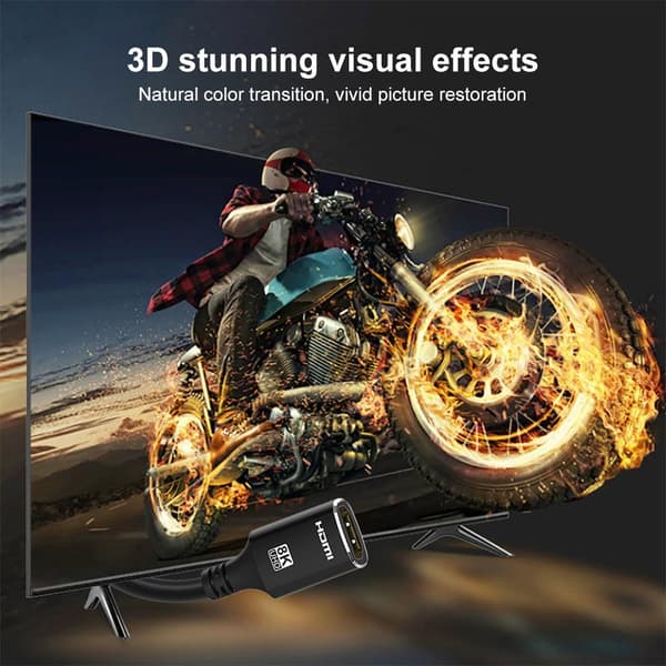 NÖRDIC HDMI forlængerkabel 1.5m 8K60Hz 4K144 HDMI 2.1 48Gbps Ultra High Speed ​​​​HDMI