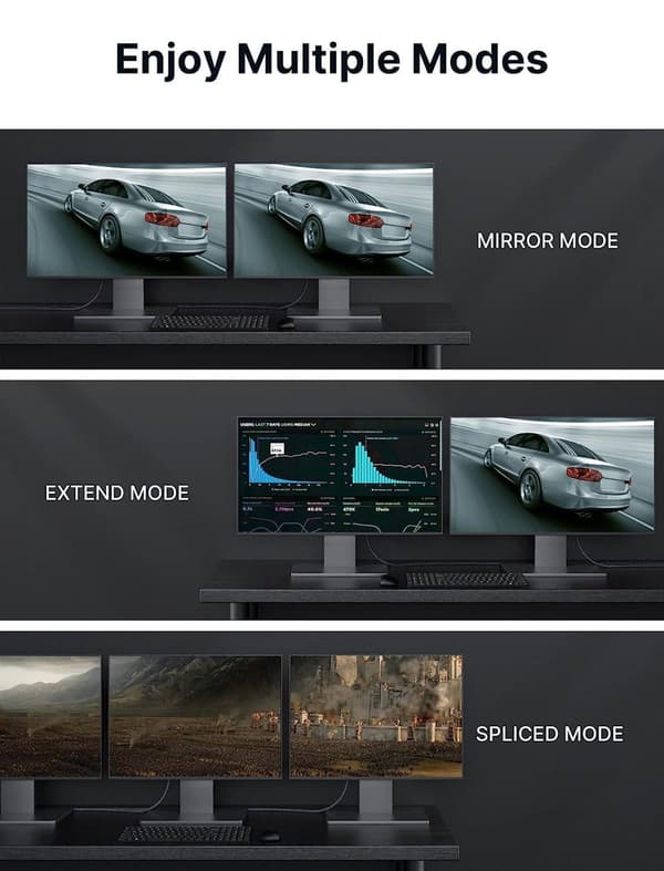 NORDIC CERTIFICEREDE KABLER 2m nylon flettet Displayportkabel 1,4 UHD 8K60Hz 4K144Hz HBR3 32,4Gbps 10-bit HDR