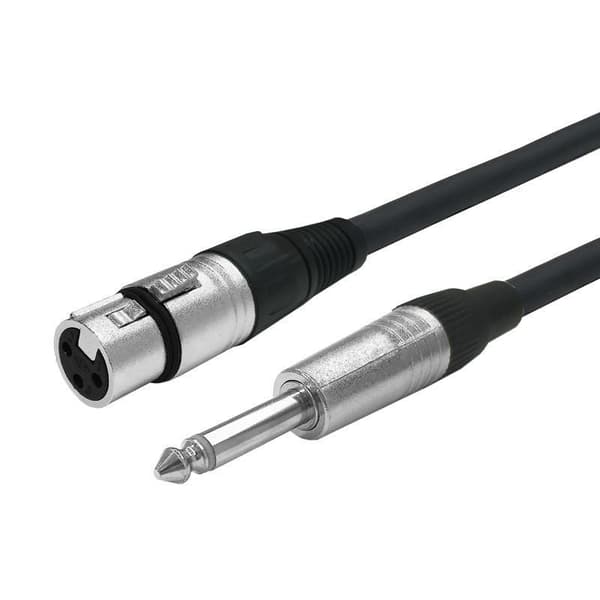 Vivolink PROAUDXLRFJACK6 äänikaapeli 6 m XLR 6,35 mm musta (PROAUDXLRFJACK6)