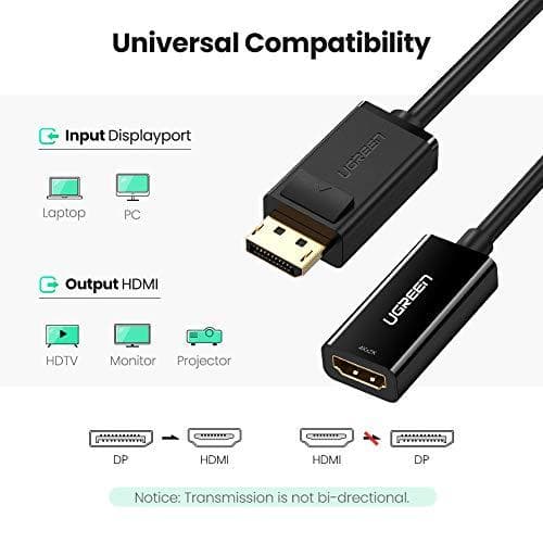 UGREEN DP til HDMI hunkonverter-4K (40363)