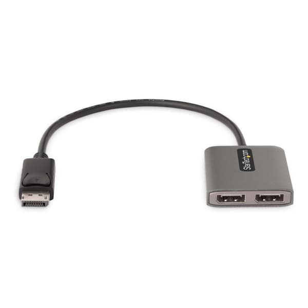 STARTECH.COM 2-Port DisplayPort MST Hub 2x 4K 60Hz DisplayPort splitter til 2x DP DP 1.4 multi-monitor adapter 30 cm kabel Kun Windows (MST14DP122DP)