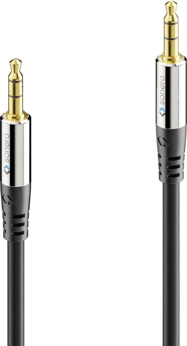 Sonero 3,5 mm ljudkabel 1,5 m - 3,5 mm - Hane - 3,5 mm - Hane - 1,5 m - Svart (S-AC500-015)