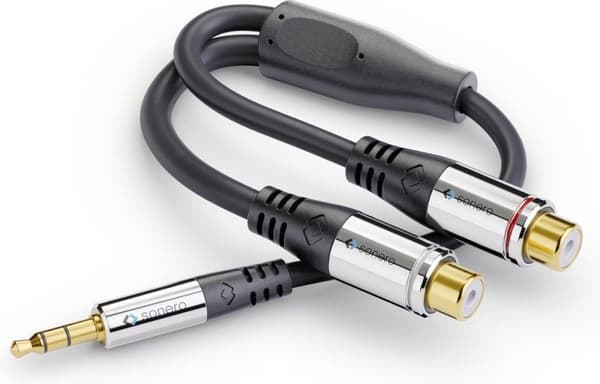 PureLink sonero 3,5 mm till 2x cinch ljudadapterkabel 0,25 m jack / cinch ljudadapter, 0,20 m (S-ACA003)