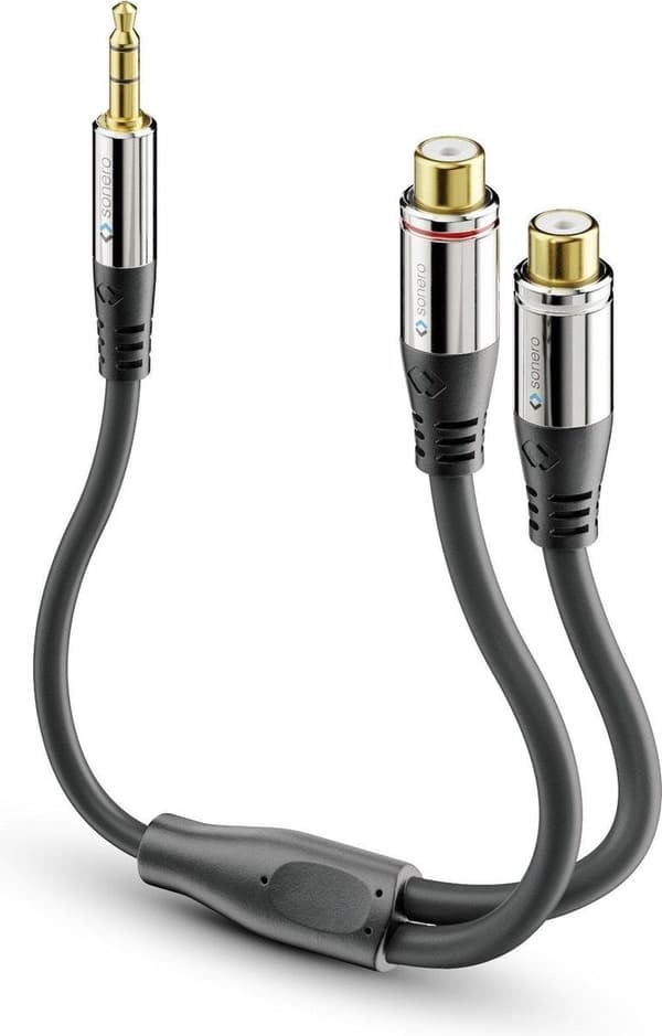 PureLink sonero 3,5 mm till 2x cinch ljudadapterkabel 0,25 m jack / cinch ljudadapter, 0,20 m (S-ACA003)