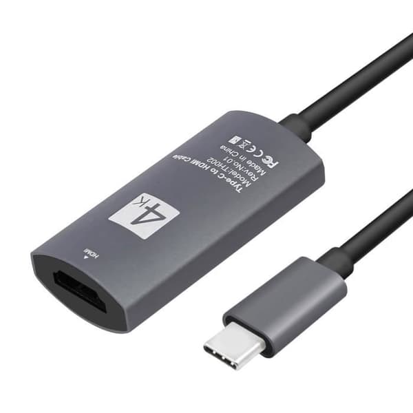 USB Type C till HDMI-adapter - Odefinierad - 4K - 15cm - Svart - Video- och speldiffusion