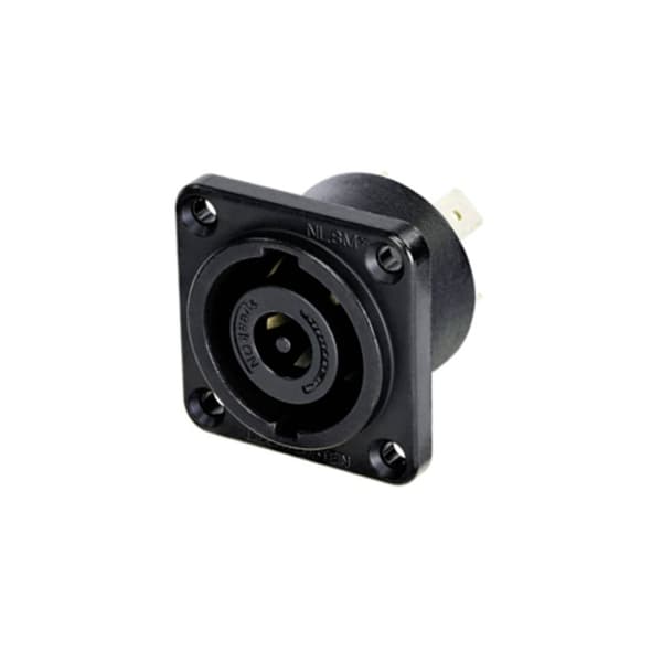 Neutrik NLT8MPXX-BAG Högtalar-hankontakt Flänsanslutning rak kontakt Antal poler: 8 Svart 1 st