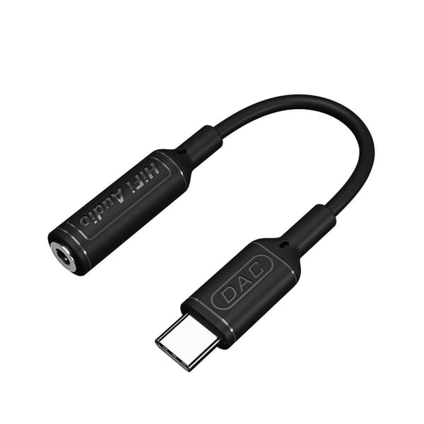 INF Typ-C till 3,5 mm Ljudadapterkabel Svart