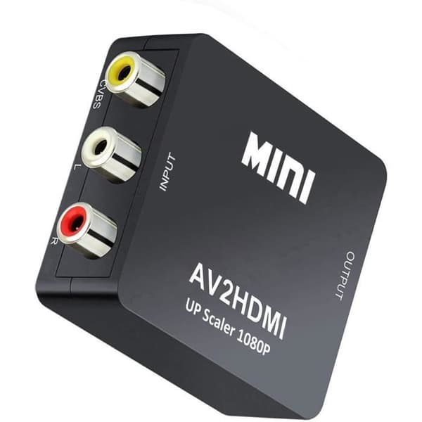 Mini AV RCA CVBS till HDMI Video Audio Converters Adapter Support 720 1080P för CameraXBox 360PS1PS2WIIN64GamecubeSNE [32]