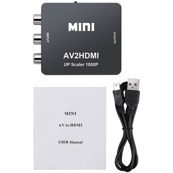 Mini AV RCA CVBS till HDMI Video Audio Converters Adapter Support 720 1080P för CameraXBox 360PS1PS2WIIN64GamecubeSNE [32]