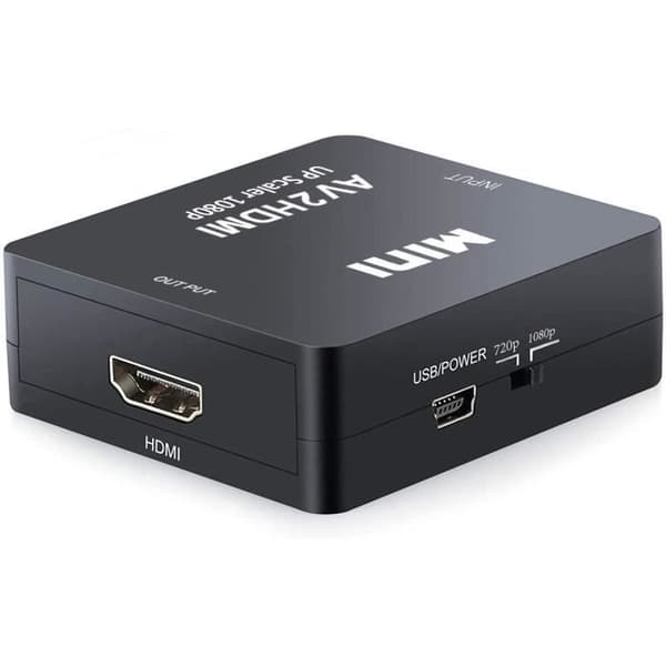 Mini AV RCA CVBS till HDMI Video Audio Converters Adapter Support 720 1080P för CameraXBox 360PS1PS2WIIN64GamecubeSNE [32]