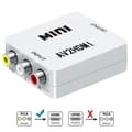 Miniatyrbild 1 av 4: vit AV-RCA Video Converter CVBS till 1080P MINI AV2HDMI Adapter för CVBS box proje converter