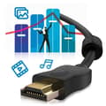 Miniatyrbild 3 av 4: HDMI hane till VGA hane 15-stiftskabel 1,8 m ljud- och videoöverföring Svart