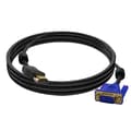 Miniatyrbild 1 av 4: HDMI hane till VGA hane 15-stiftskabel 1,8 m ljud- och videoöverföring Svart