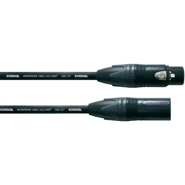 Mikrofonkabel XLR-F/XLR-M 10 m svart Cordi…