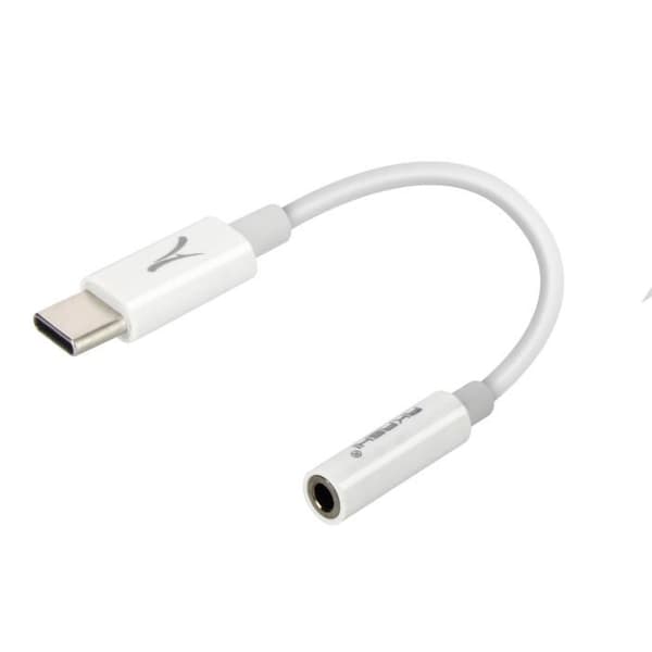 USB-C-ljudadapter till 3,mm-jackljud och flexibel mikrofon Akashi White