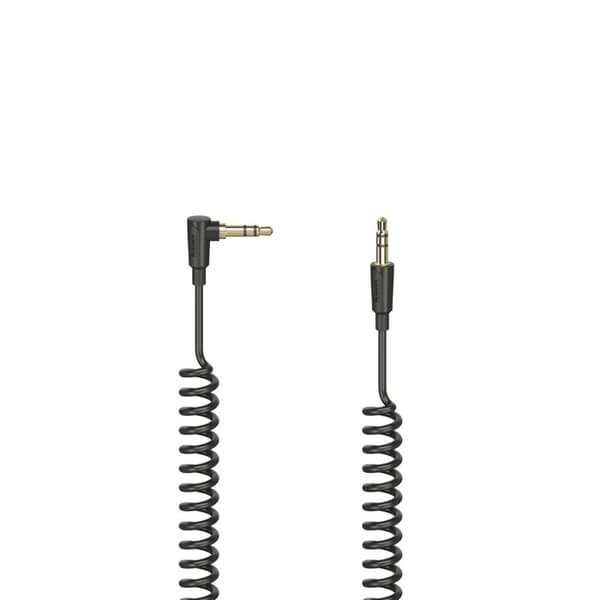Hama Flexi-Slim spiralkabel, 3,5 mm jackplugg. 90° - kontakt, stereo, 1,5 m (00205114)