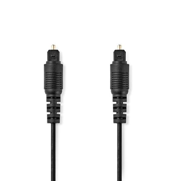Nedis digital ljudkabel (optisk) TOSLINK (M) för TOSLINK (M) 1 m optisk fiber svart rund
