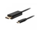 Miniatyrbild 1 av 3: USB-C till DisplayPort Kabel 4k 60Hz Svart - 1m