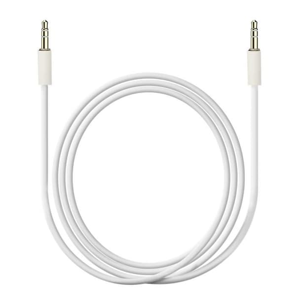 AVIZAR Auxiliary Audio Kabel - 3,5 mm Jack - 1m - Vit