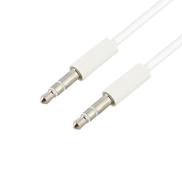 AVIZAR Auxiliary Audio Kabel - 3,5 mm Jack - 1m - Vit