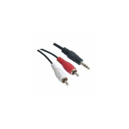 Nanokabel 10.24.0303 - KABLAR - - Jack 3,5 mm stereokabel M 2 x RCA/M 3 meter, svart färg