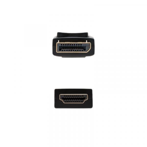Nanokabel 10.15.4300. Kabellängd: 0,5 m, Kontakt 1: DisplayPort, Kontakt 2: HDMI. Hållbarhetscertifikat: RoHS.