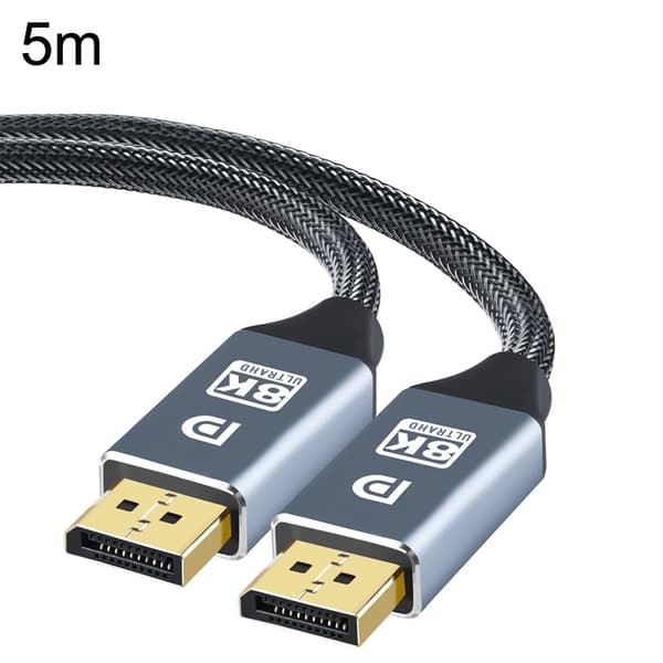 Guldpläterad DP-kabel, 32.4 Gbps, 8k@60Hz, 1.5-5 meter