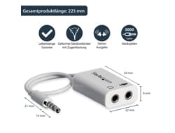 HEADPHONE MICROPHONE SPLITTER 4